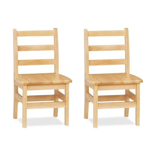 Jonti-Craft KYDZ LADDERBACK CHAIR, 12in SEAT HEIGHT, NATURAL SEAT/NATURAL BACK, NATURAL BASE, 2PK JNT5912JC2 - main